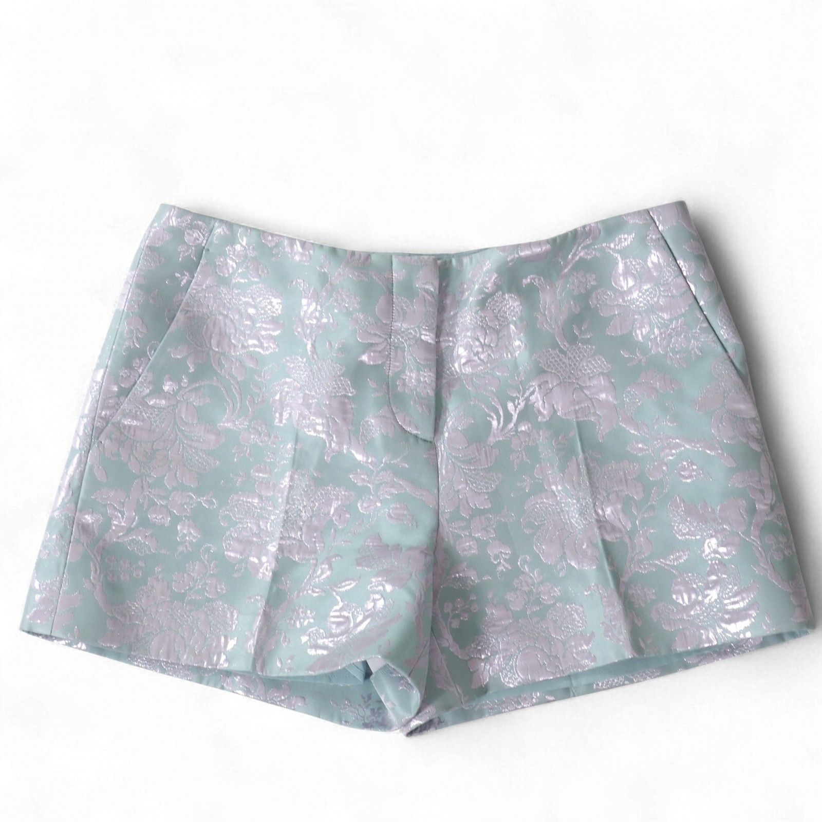 美品 ミュウミュウ MIUMIU ジャガード 花柄 ショートパンツ 42 ライト