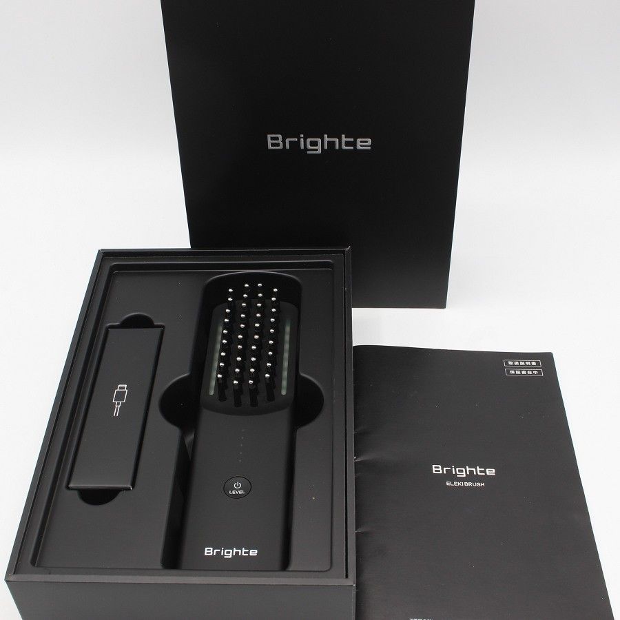 美品】Brighte ELEKI BRUSH BRT-FS145 ブラック 美顔器 EMS フェイス