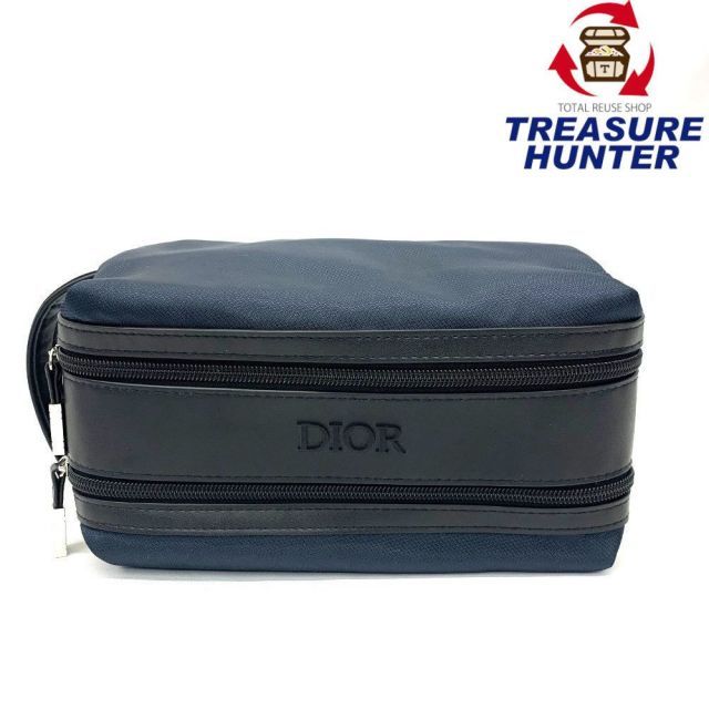 Christian Dior(ディオール) クラッチバッグ ネイビー ダブル