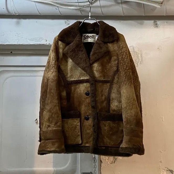 70s〜 Schott / ショット USA製 ムートンジャケット ランチコート