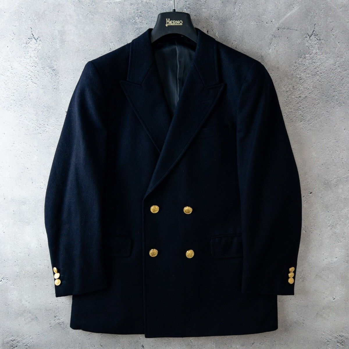 極美品 J.PRESS ジェイプレス 刻印 金ボタン ブレザー 紺ブレ ダブル