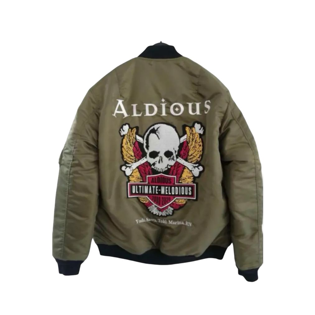 結成12周年記念 Aldious MA-1 オリーブ × ブラック - メルカリ