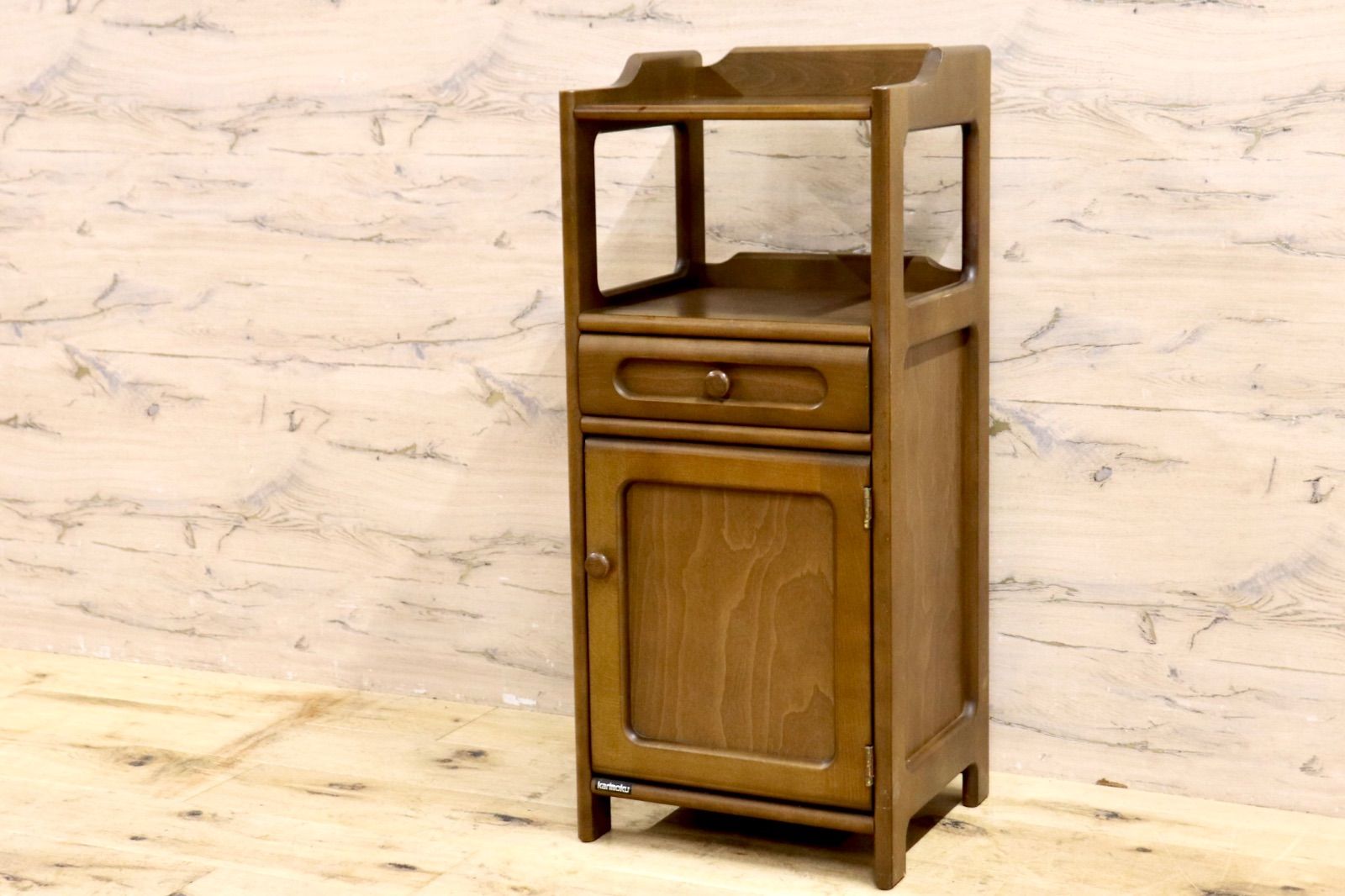 karimoku カリモク 電話台 FAX台 花台 飾り台 収納棚 ※i4※ karimoku