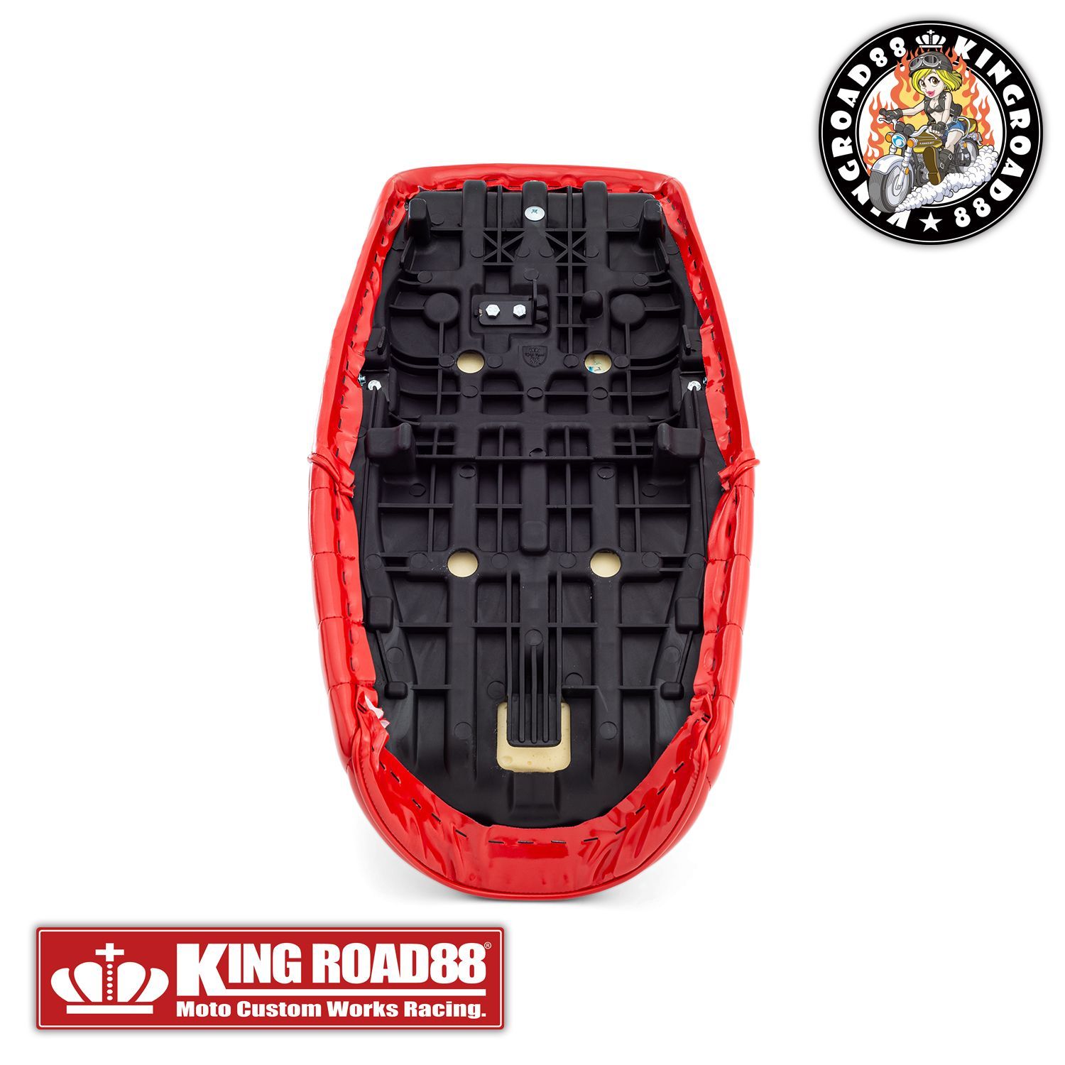 ヤマハ XJR400 前期 4HM KingRoad88 三段シート エナメル レッド 3段