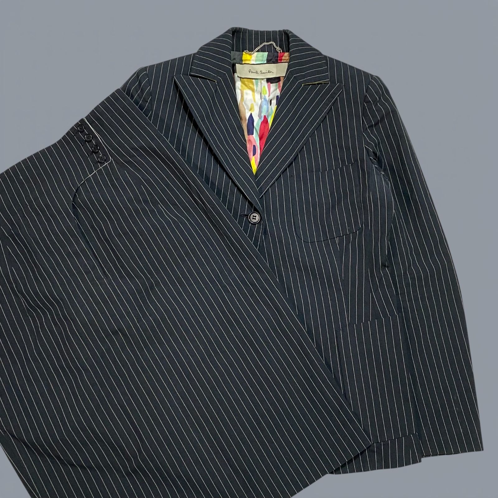 Paul Smith BLACKセットアップ スカートスーツ ブラック42/40 ポール