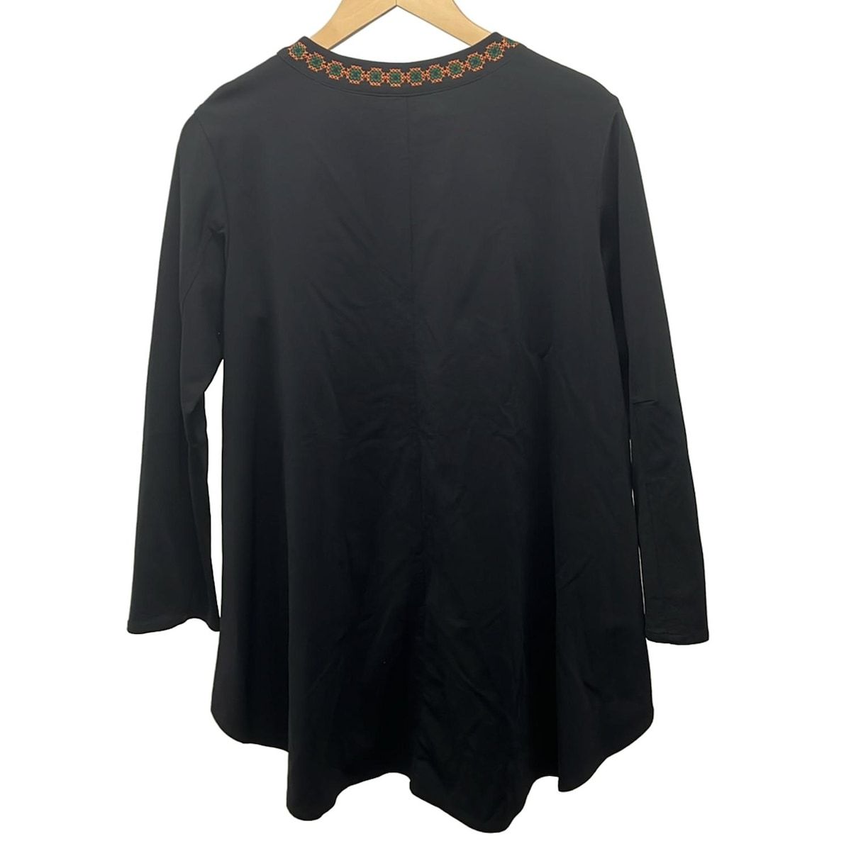 トクコプルミエヴォル 花 刺繍 オーバーサイズ コート 9号 ブラック