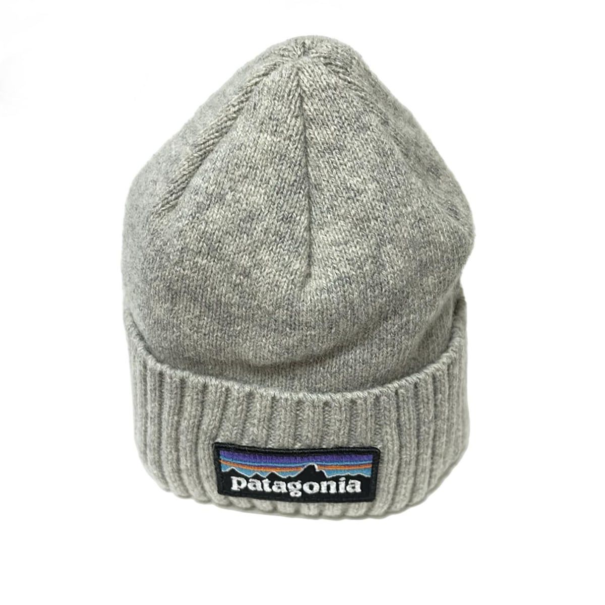 Patagonia ニット帽 グレー・バーガンディ patagonia ラブルビーニー