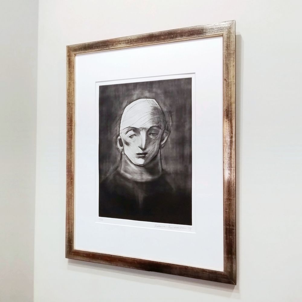 真作保証】舟越桂「青い森で」2013 銅版画 AP サイン入 真作保証】舟越