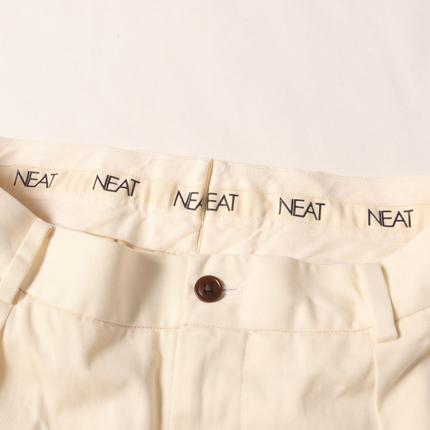 NEAT ニート パンツ アイボリー サイズ:44 | 24SS ツータック チノ