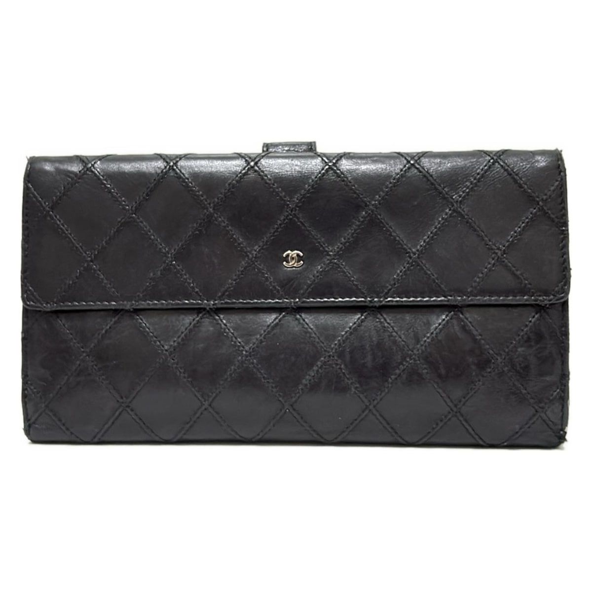 CHANEL(シャネル) 長財布 ビコローレ 黒 レザー - メルカリ
