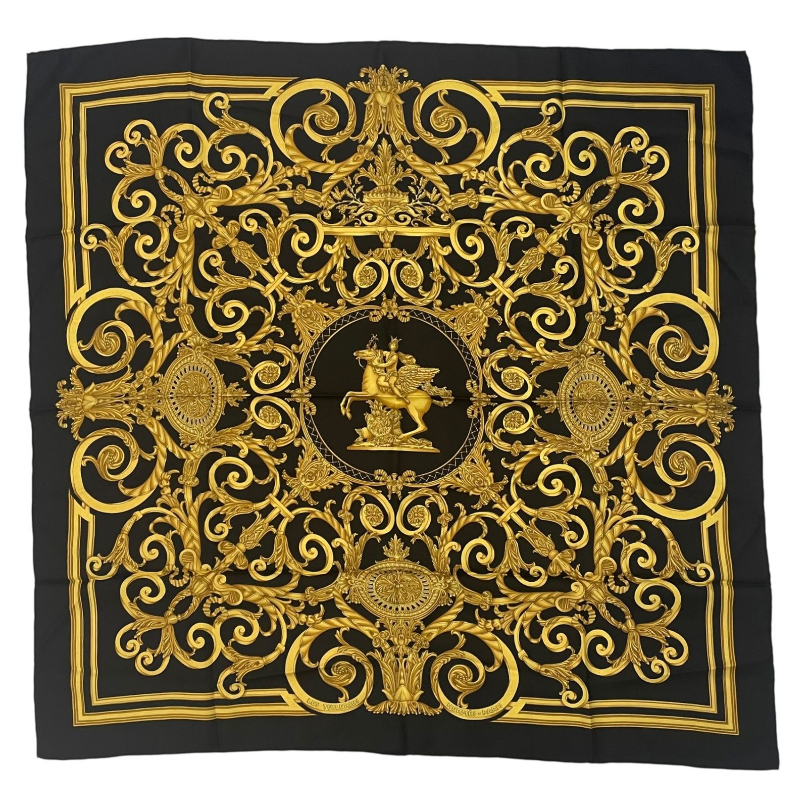 美品 HERMES エルメス スカーフ カレ90 LES TUILERIES チュイルリー