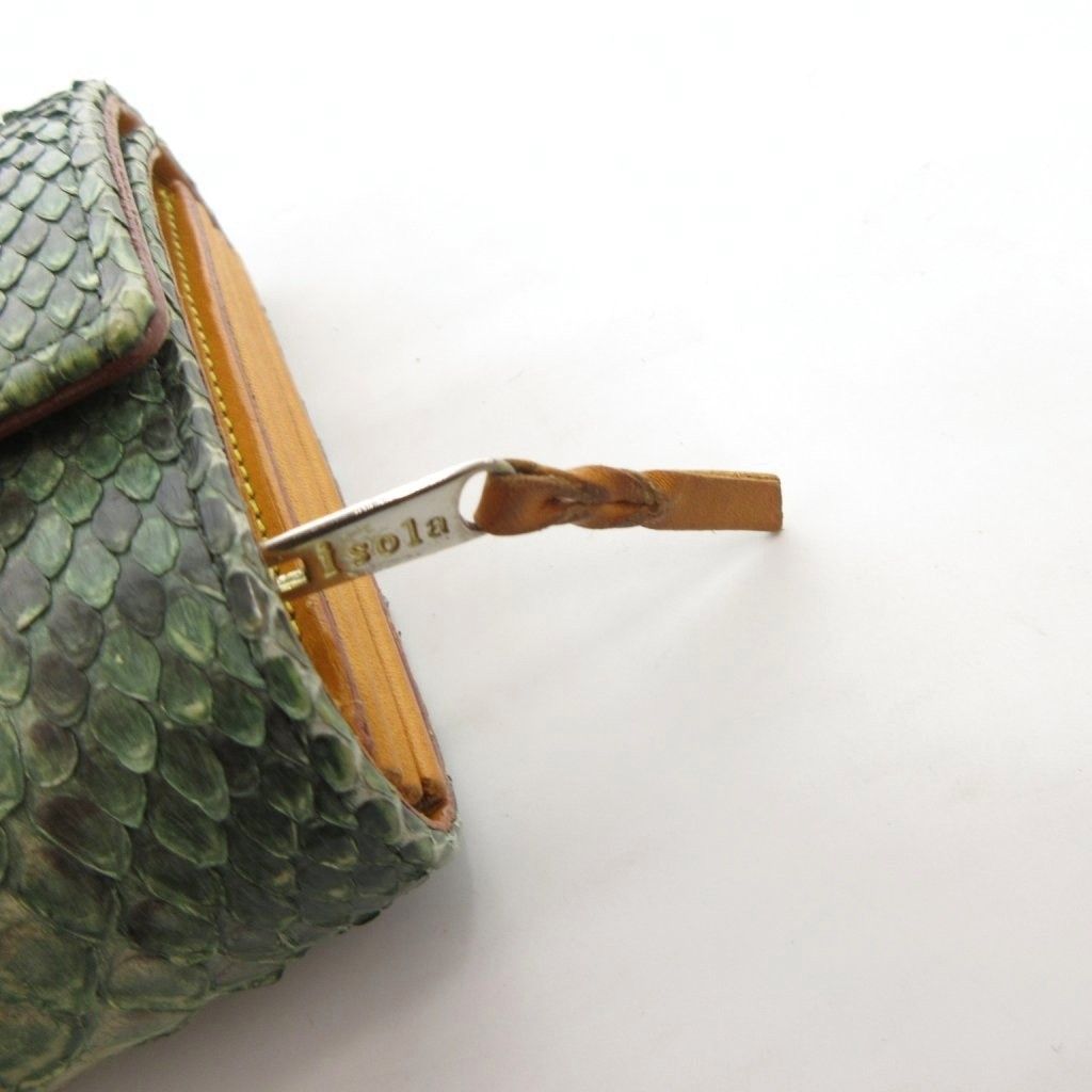 アイソラ isola 長財布 ロング ウォレット パイソン スネークレザー 蛇