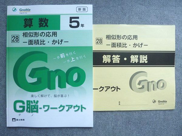 富士教育 中学受験グノーブル G脳 ワークアウト 算数5年 28相似形の