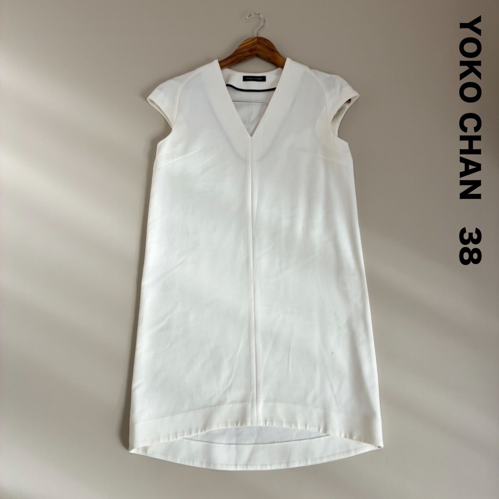 YOKO CHAN ヨーコチャン☆キャップスリーブVネックワンピース 38