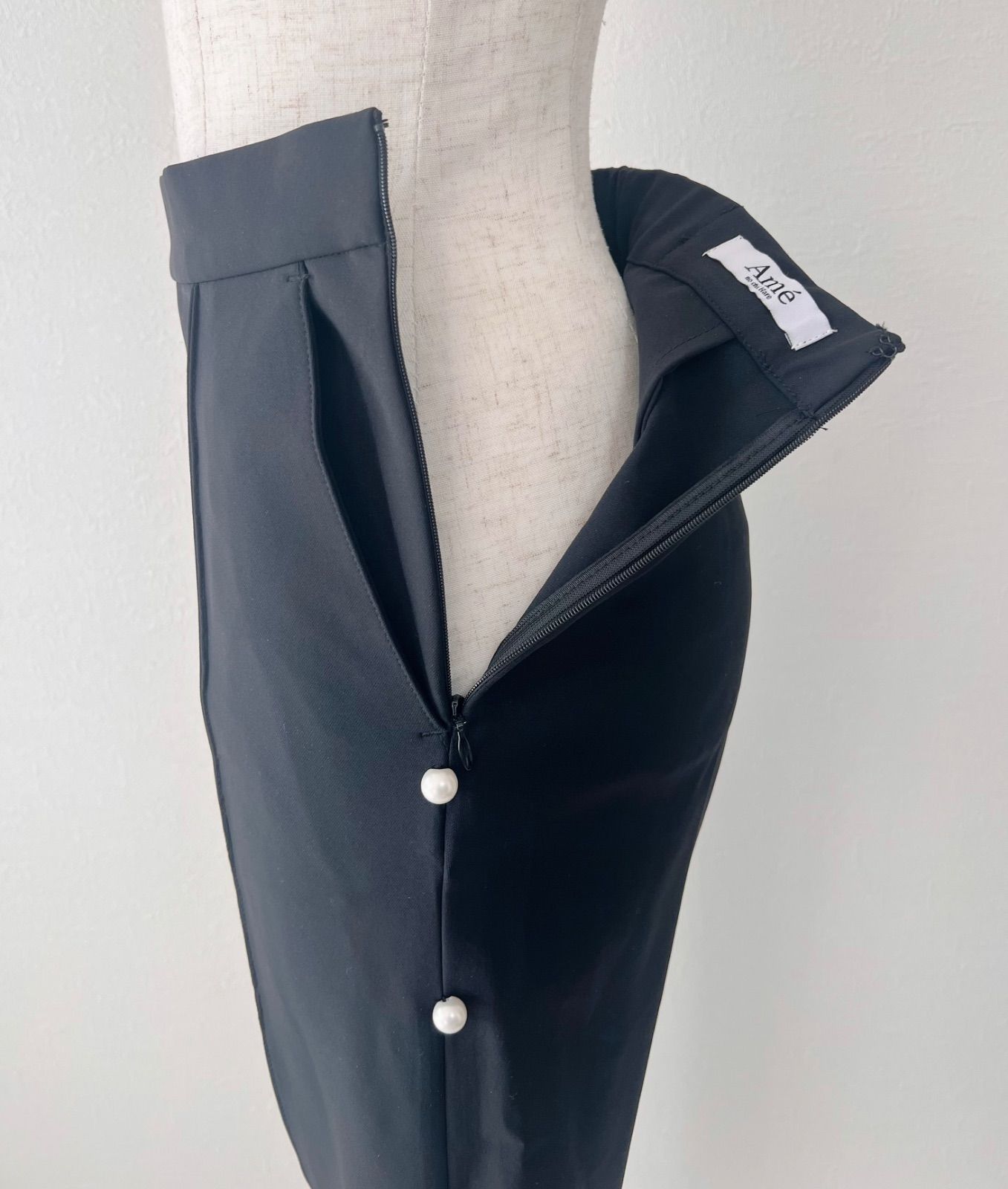 Ame no chi Hare アメノチハレ パンツ S ストレッチサイドパールパンツ