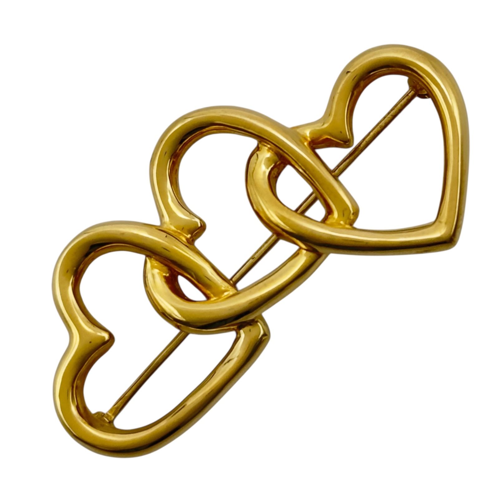 ティファニー TIFFANY＆CO トリプルハートブローチ ゴールド 750