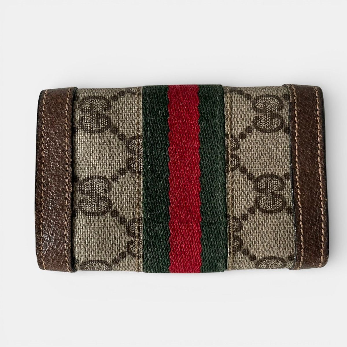 GUCCI オールドグッチ 8連キーケース GG シェリーライン 筆記体ロゴ