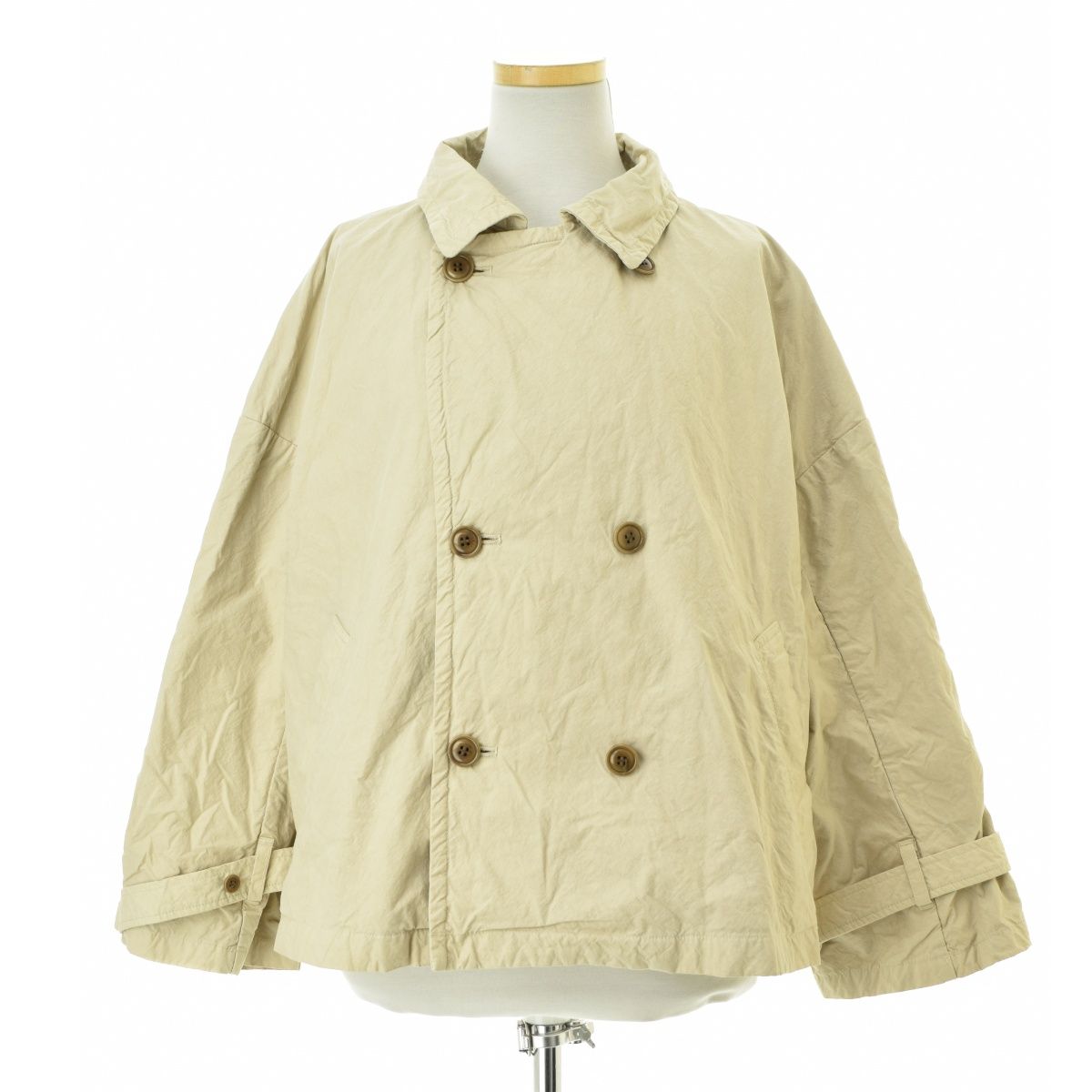 nestRobe】01201-1407 スーピマコットンショートトレンチジャケット