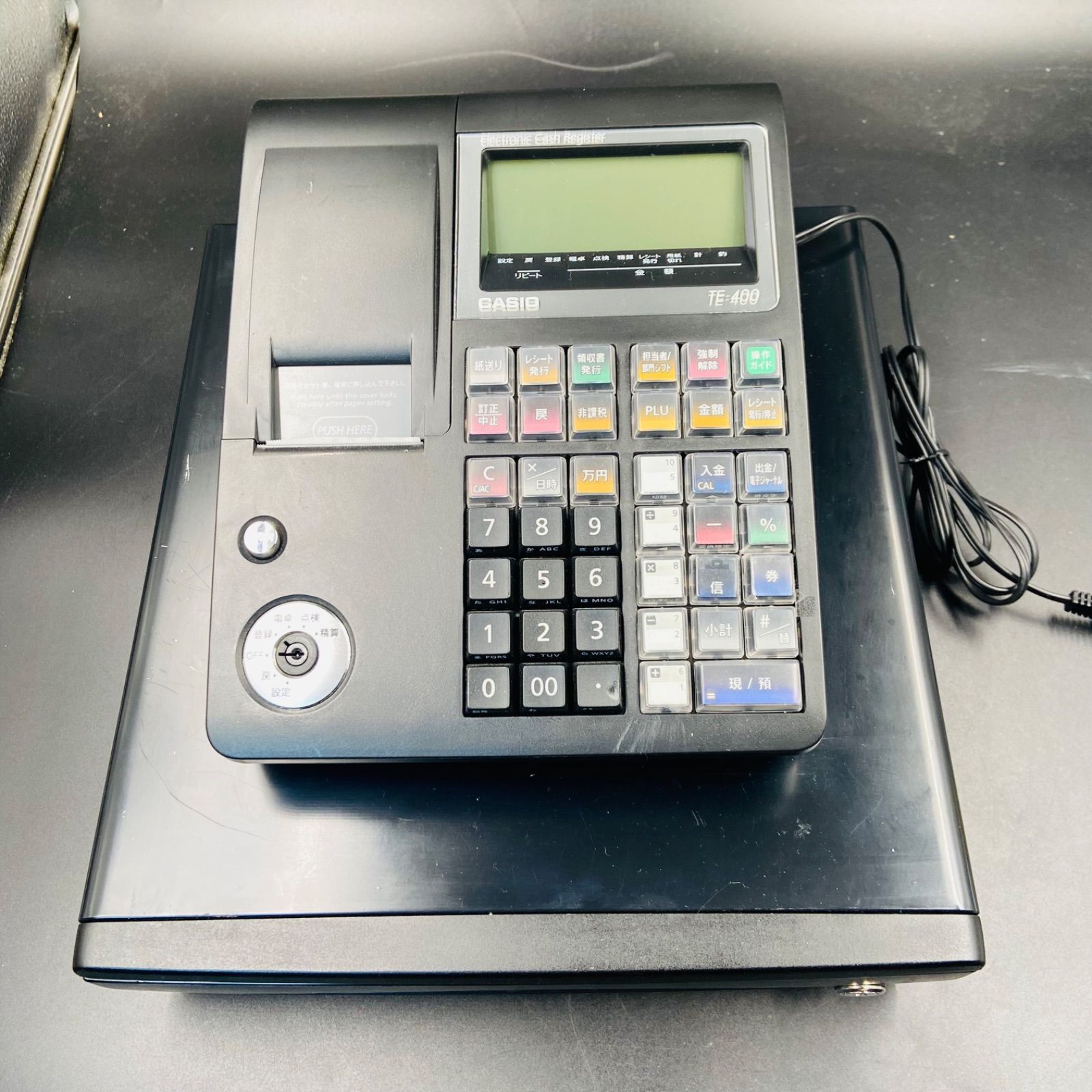 CASIO TE-400 電子レジスター インボイス ロール ケーブル 鍵 セット