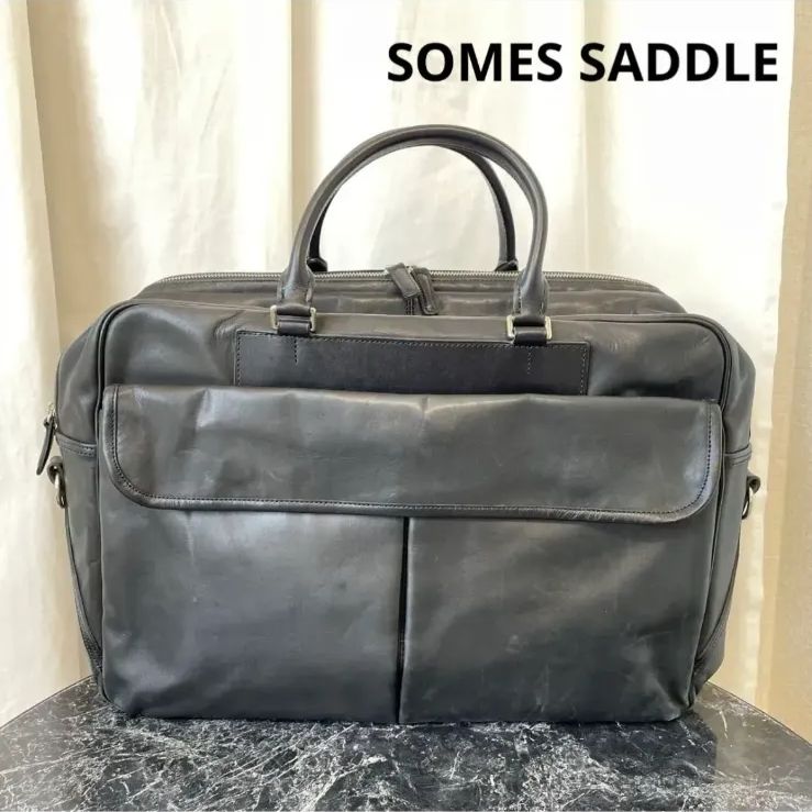 ショルダー紐欠品】SOMES SADDLE ソメスサドル 黒 レザー ビジネス