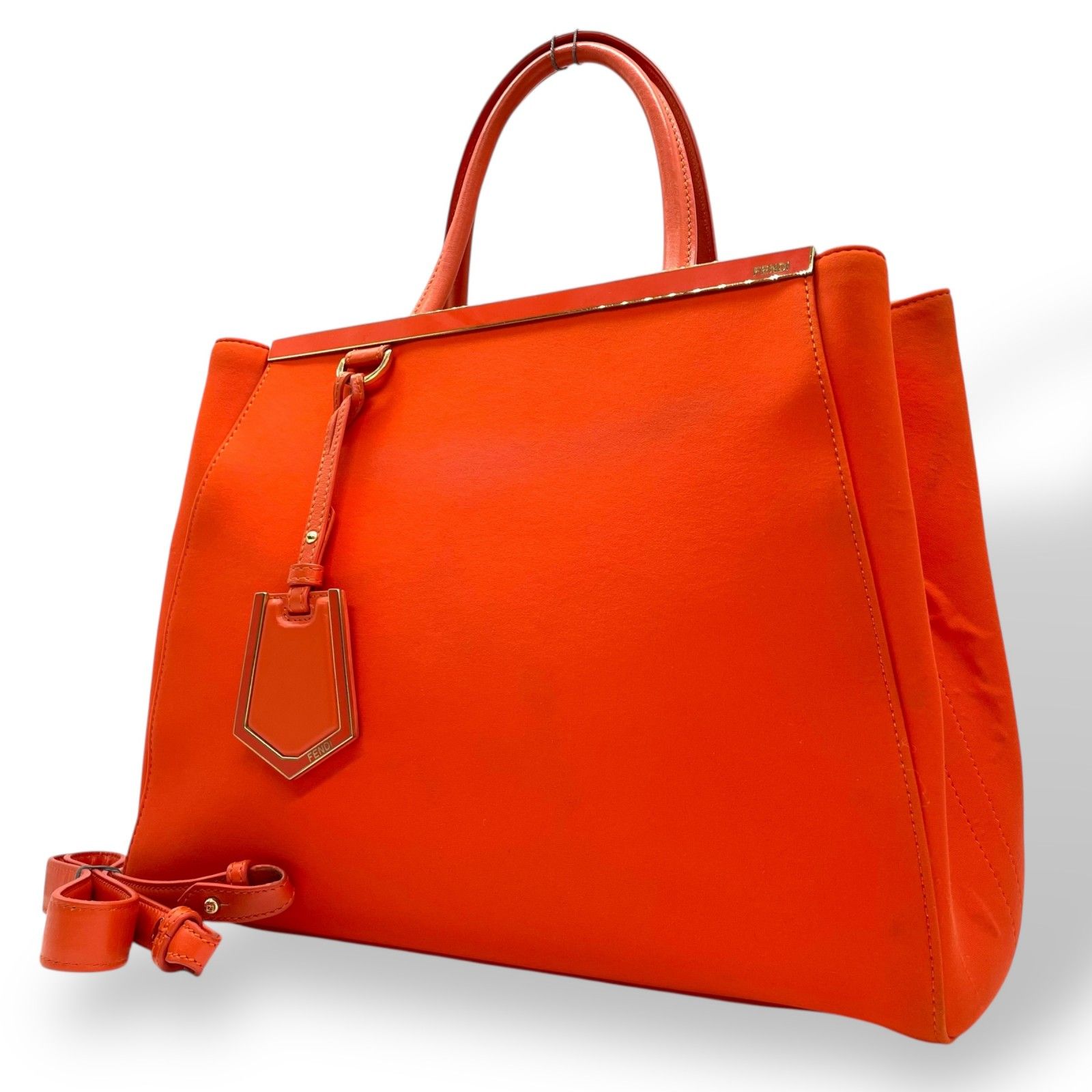 FENDI トゥージュール ハンドバッグ ナイロン レザー 2WAY トート