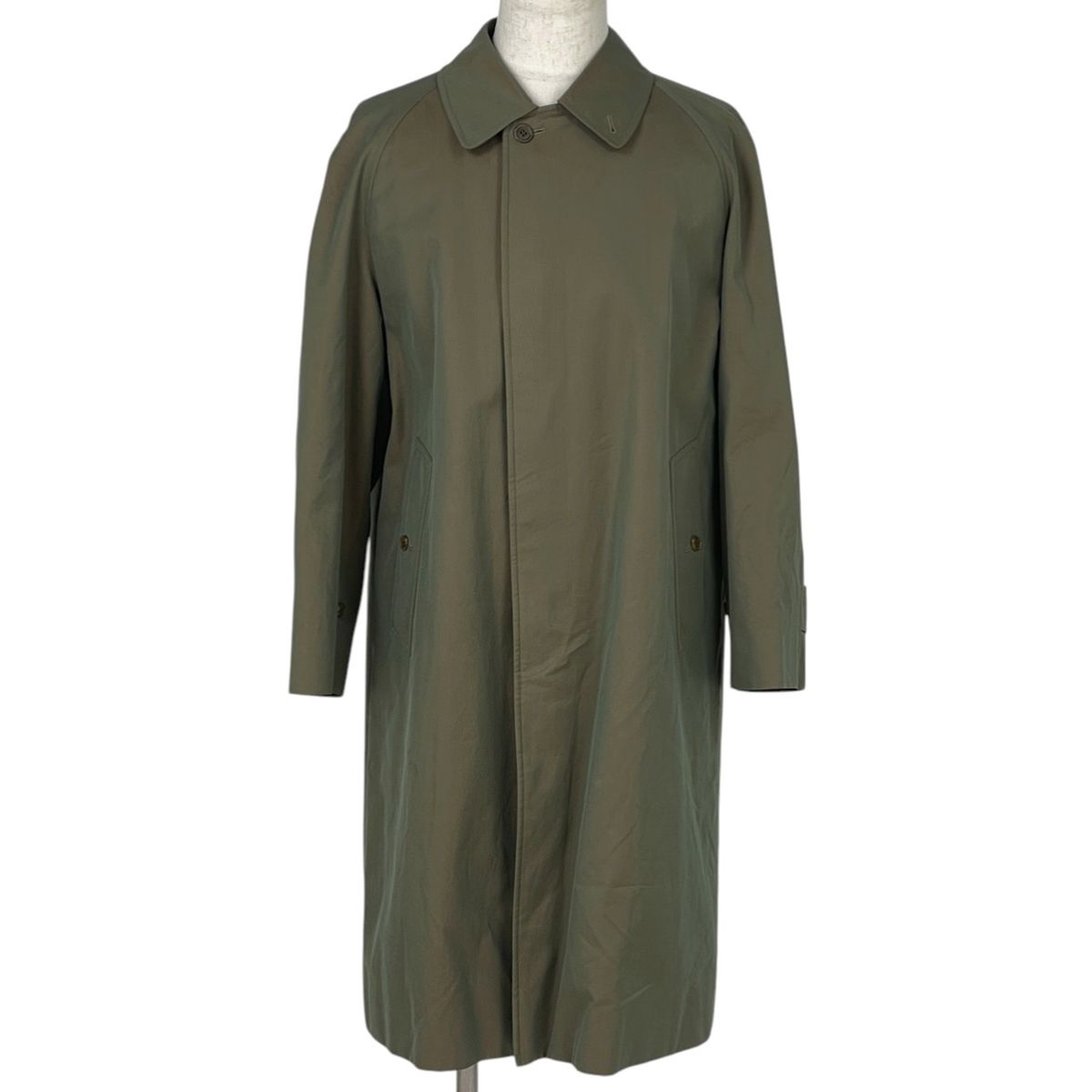 バーバリーズ Burberrys ステンカラーコート 裏地チェック カーキ