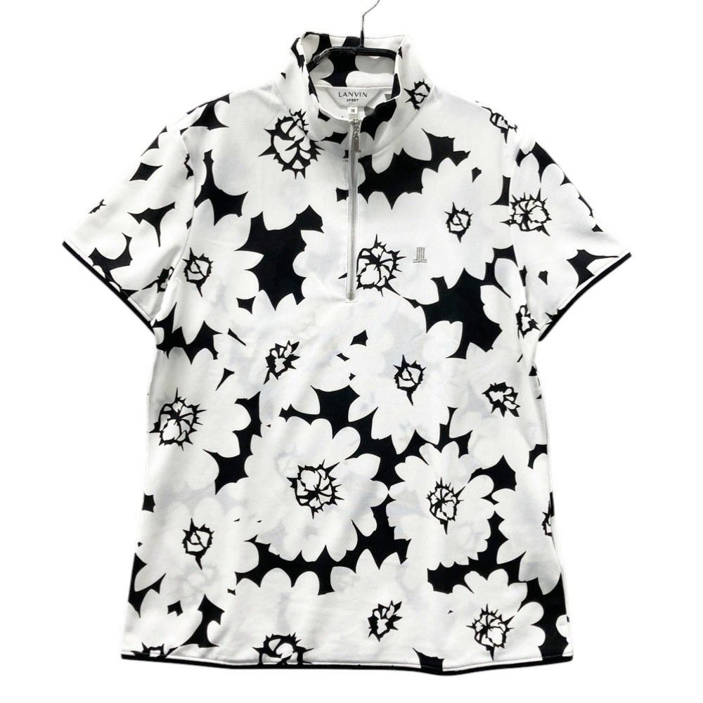 サイズ：38 LANVIN SPORT ランバン スポール ハーフジップ 半袖Tシャツ