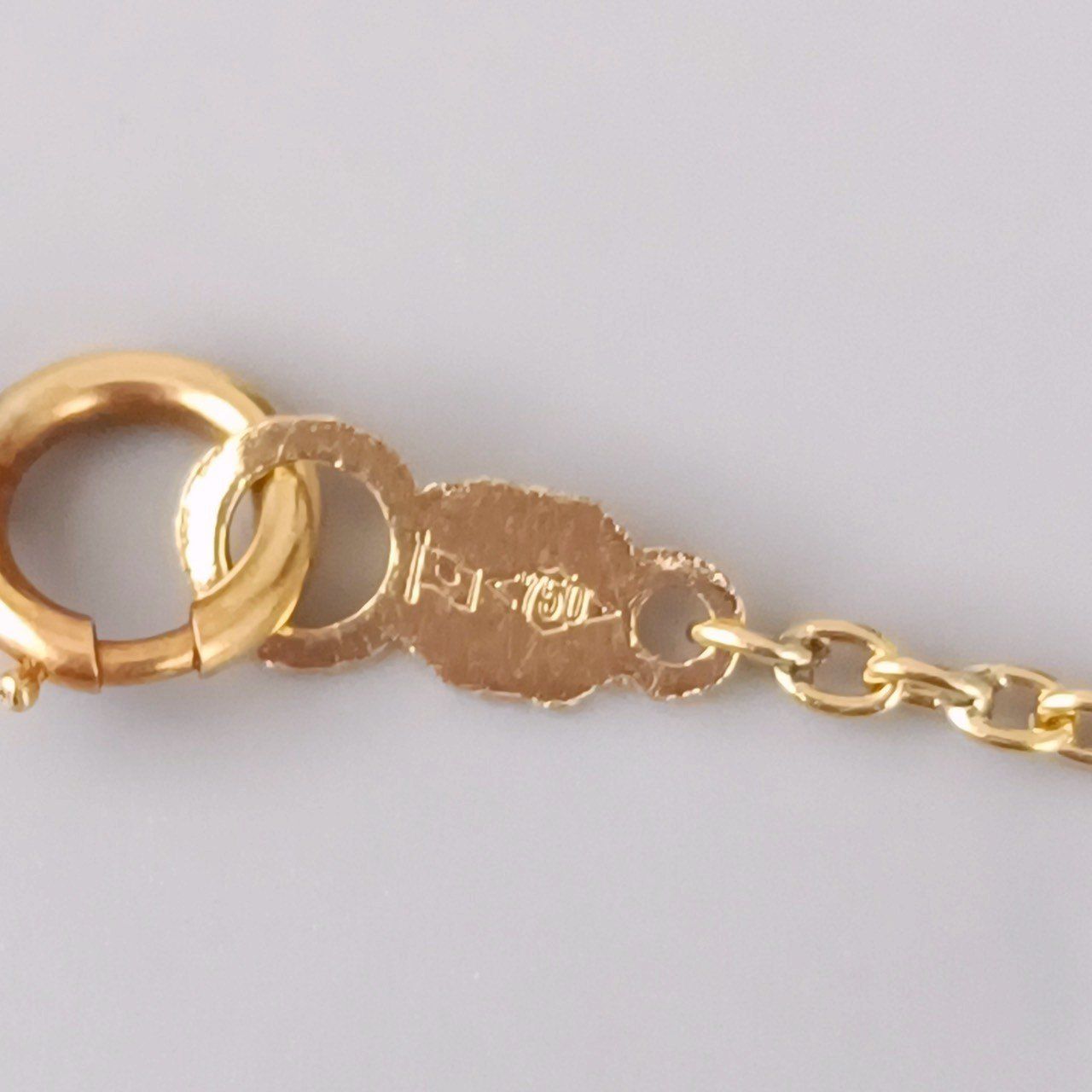 18金 K18 切子チェーン ネックレス 造幣局刻印 レディース 8.12g 41.5