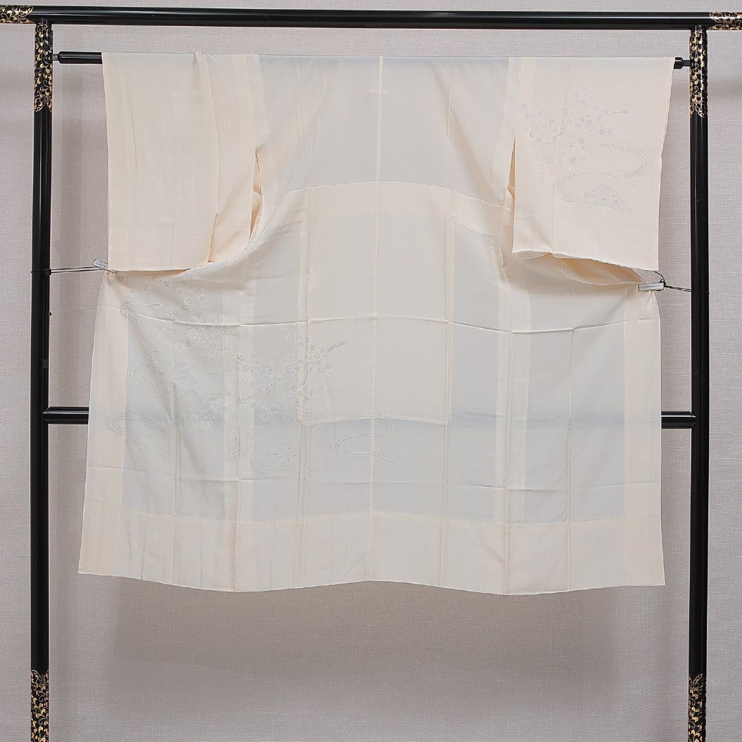 長襦袢 無双袖 身丈124cm 裄丈62cm 正絹 Sランク Mサイズ 居敷当て