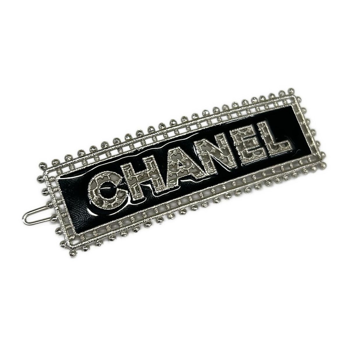 CHANEL(シャネル) バレッタ - シルバー×黒 - メルカリ