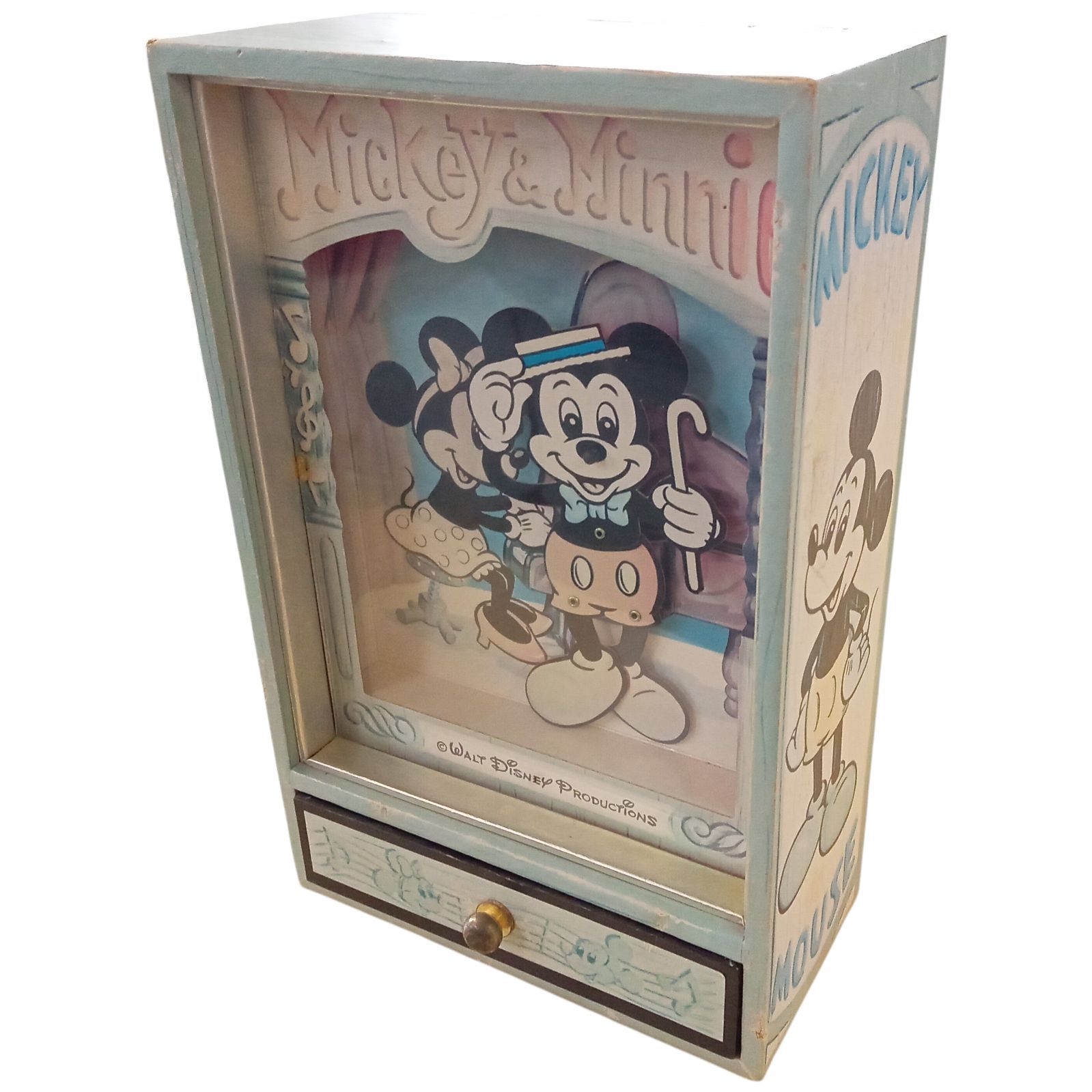 X03033 オルゴール Disney 希少 昭和レトロ ミッキーマウス ミニー