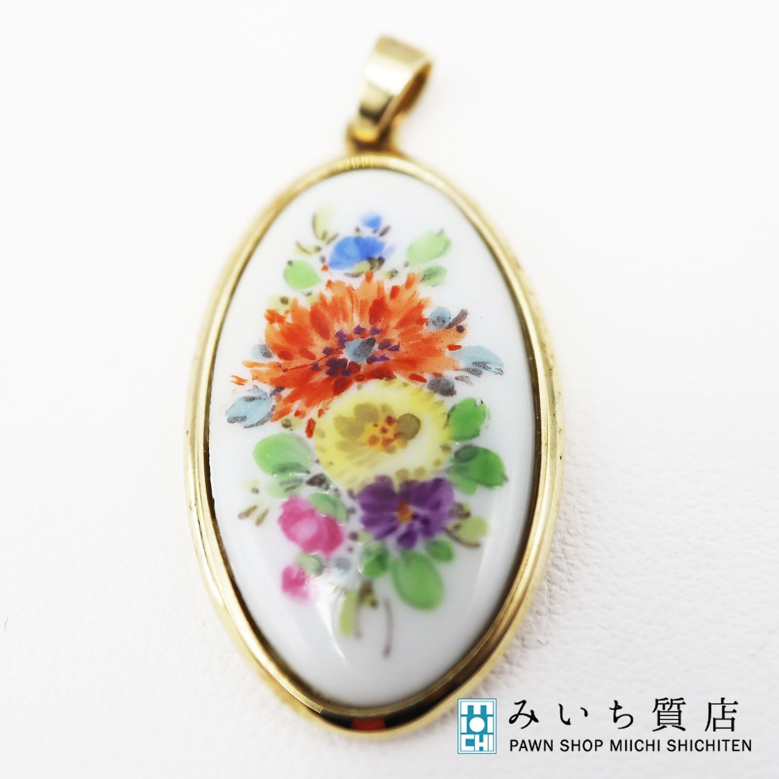 Meissen マイセン ペンダント トップのみ 585 k14 総重量：約3.0g