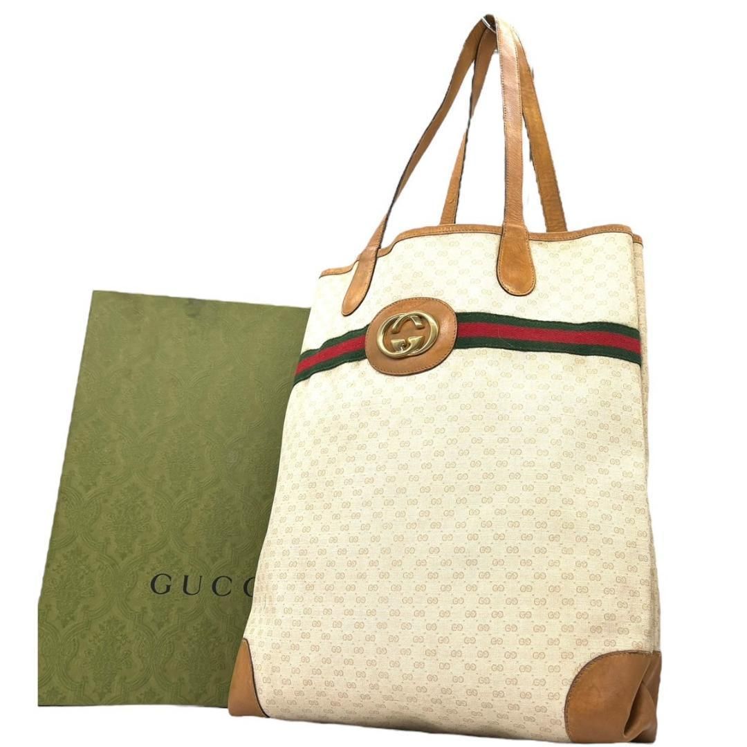 GUCCI グッチ トートバッグ マイクロGG シェリーライン インター