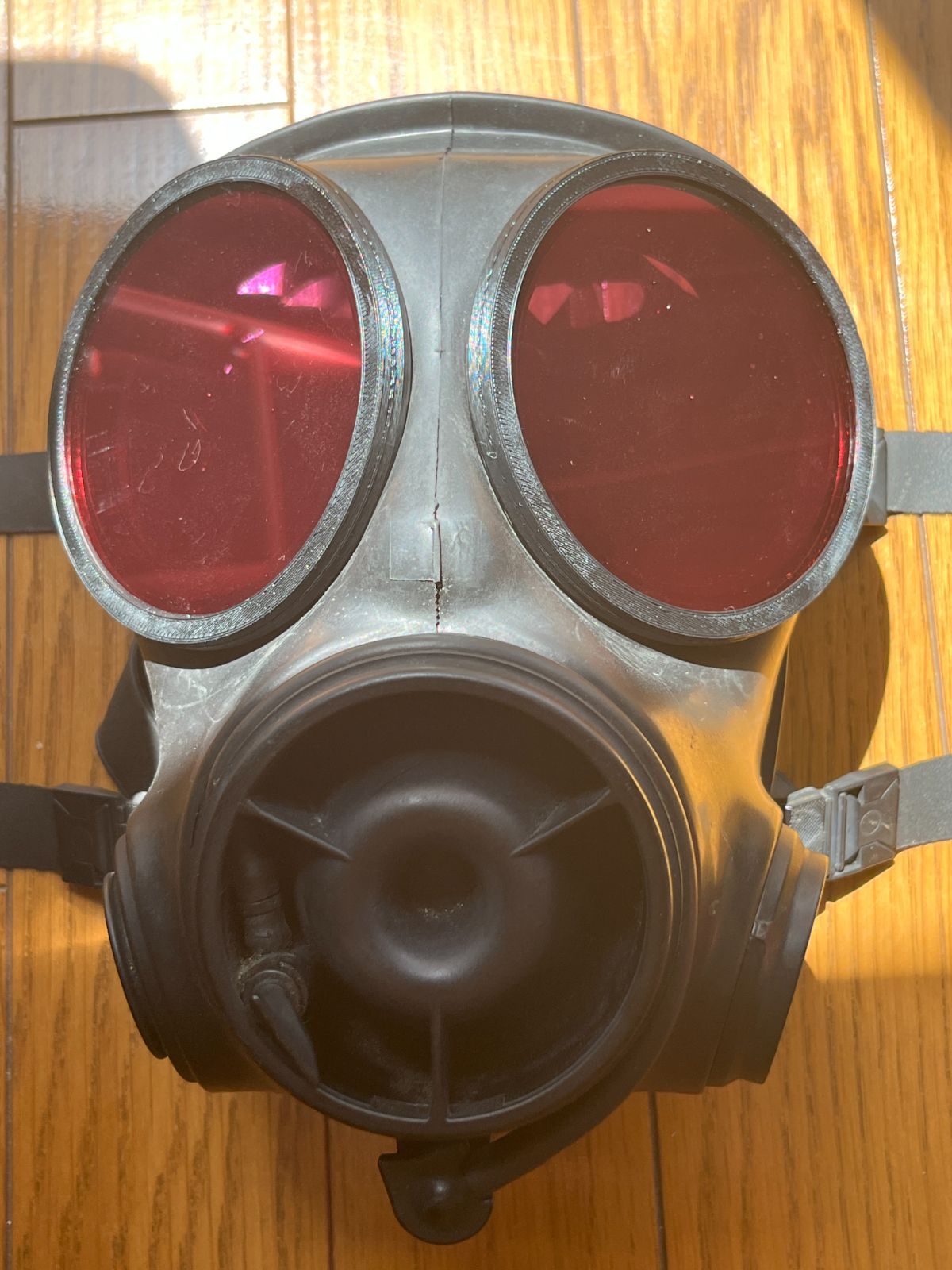 イギリス軍S10ガスマスク用レンズ レッドミラーフィルム GasMask ABS外
