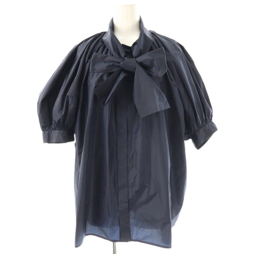 ブラミンク BLAMINK ×VERYNAVY×滝沢眞規子 ボウタイシルクブラウス 前