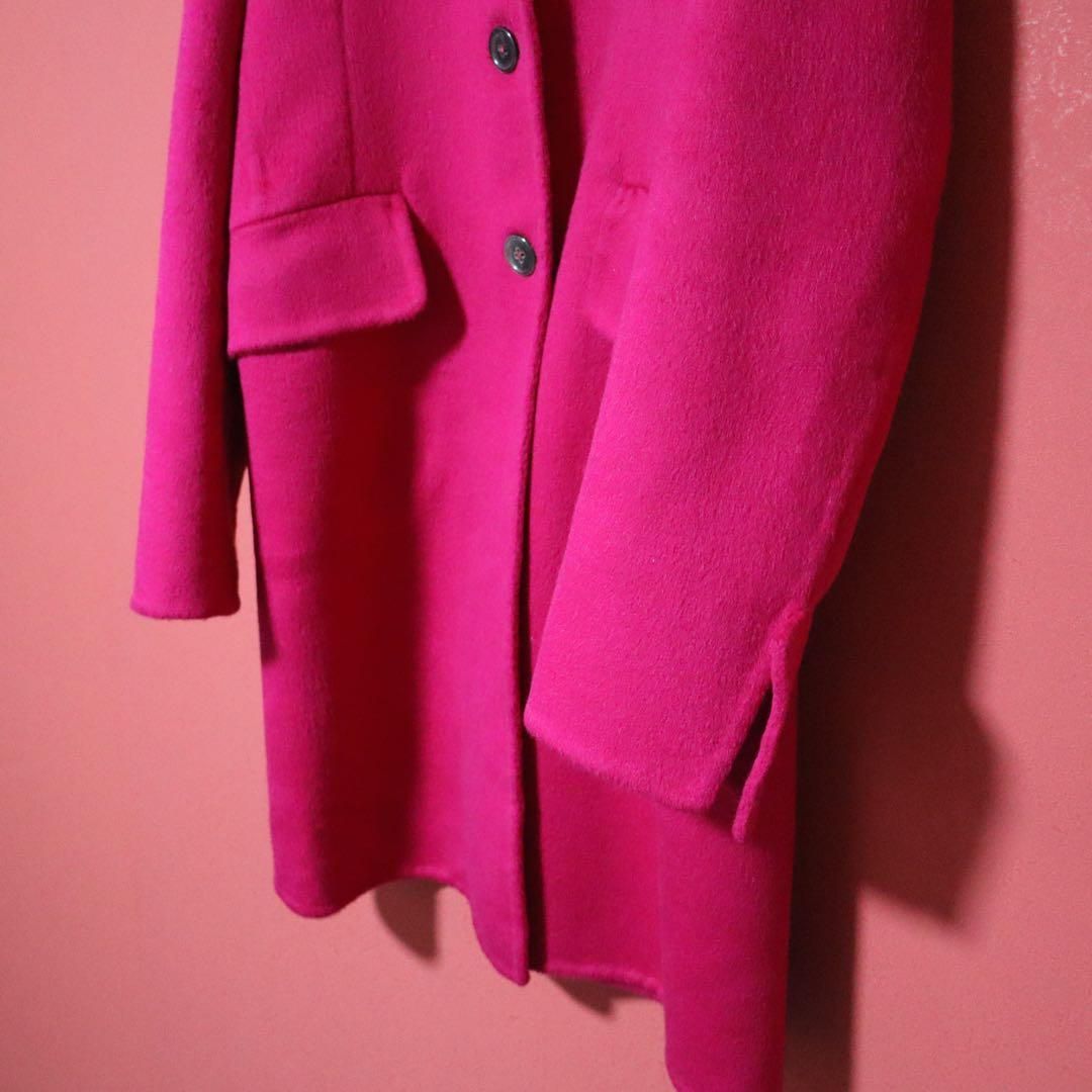 JIL SANDER アンゴラ混 ポケットデザイン 袖スリット チェスターコート