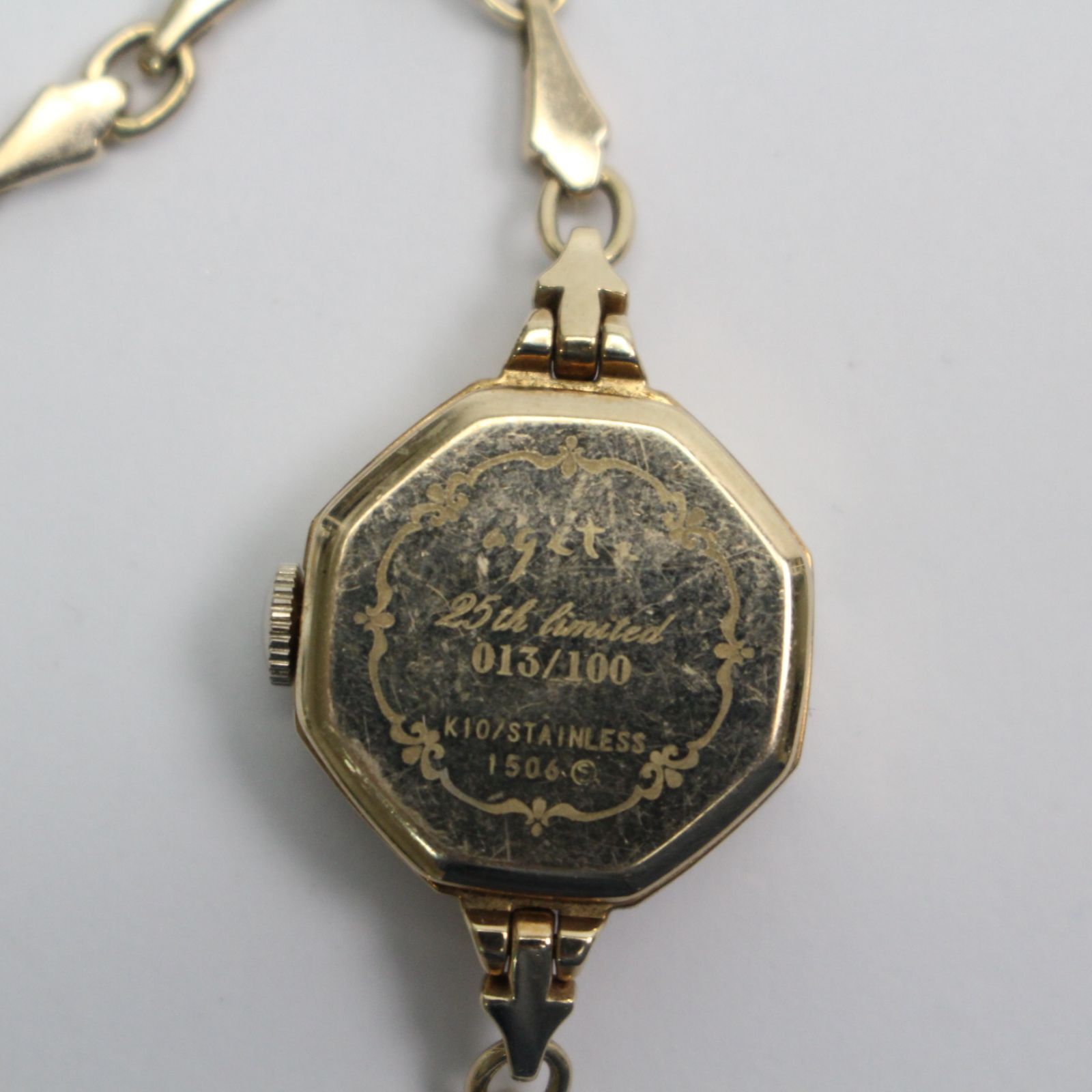 K1176【25周年限定時計】アガット agete 限定100本 クォーツ K10