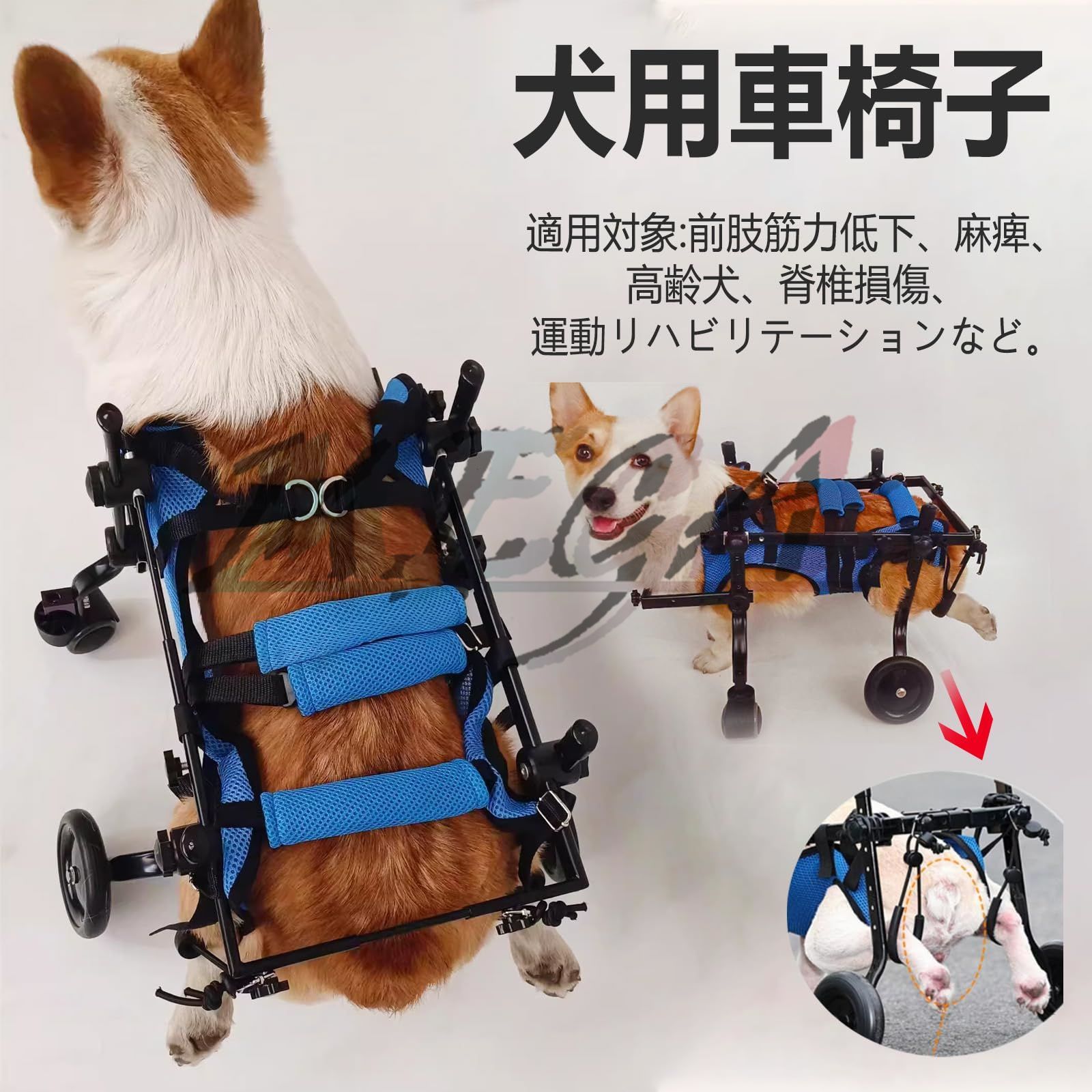 柴犬4輪！リハビリ!食事補助!犬用車椅子!介護用!犬の歩行器！ 【公式通販】