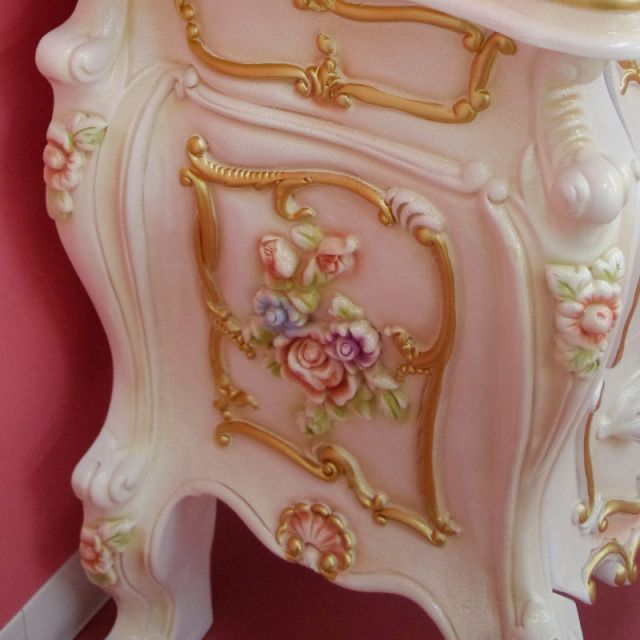 ☆秋のお買得セール中!☆ 上品ロココドレッサー3点セット スツールは本