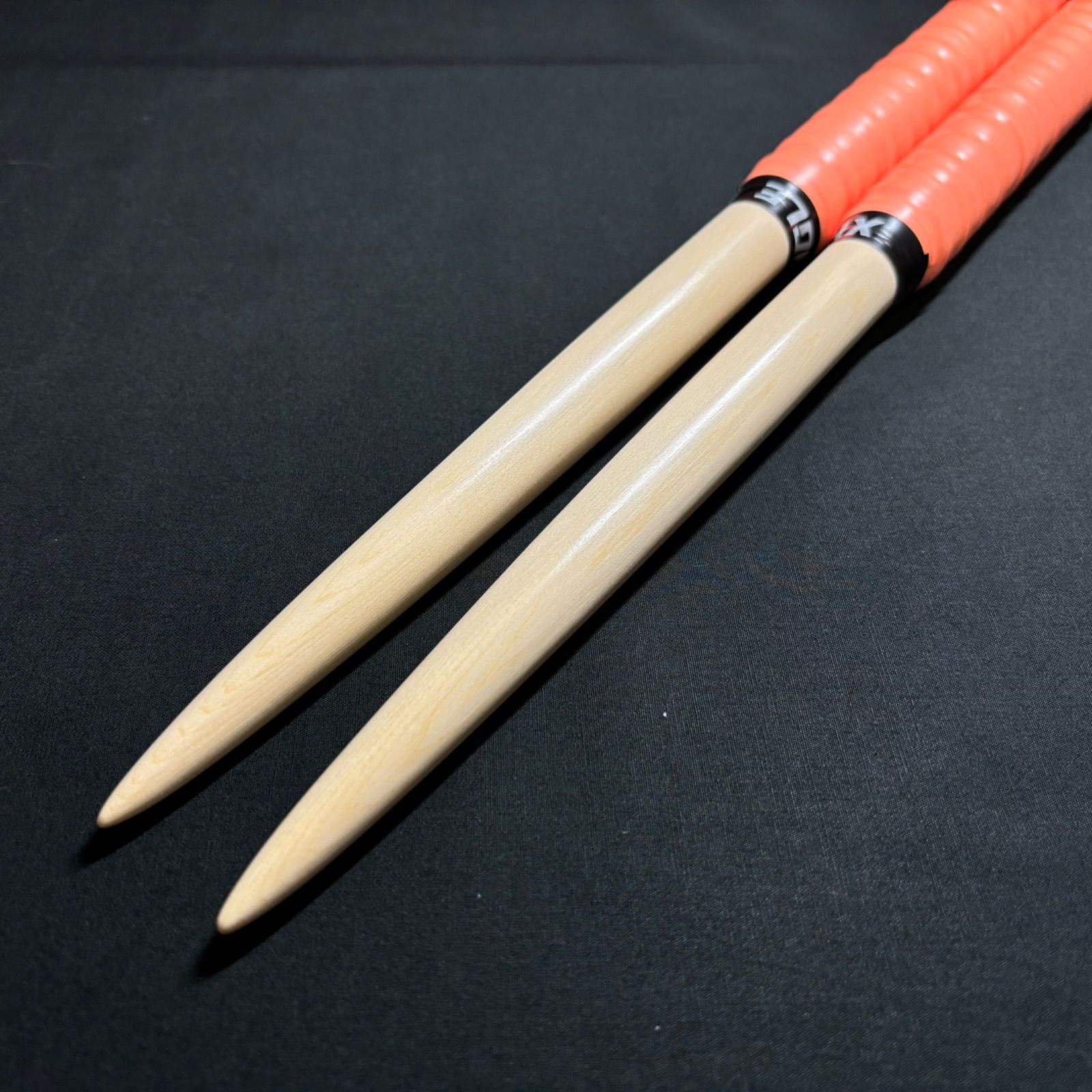 米ヒバ万能型】太鼓の達人 マイバチ 直径2.0cm×長さ37.0cm オレンジ