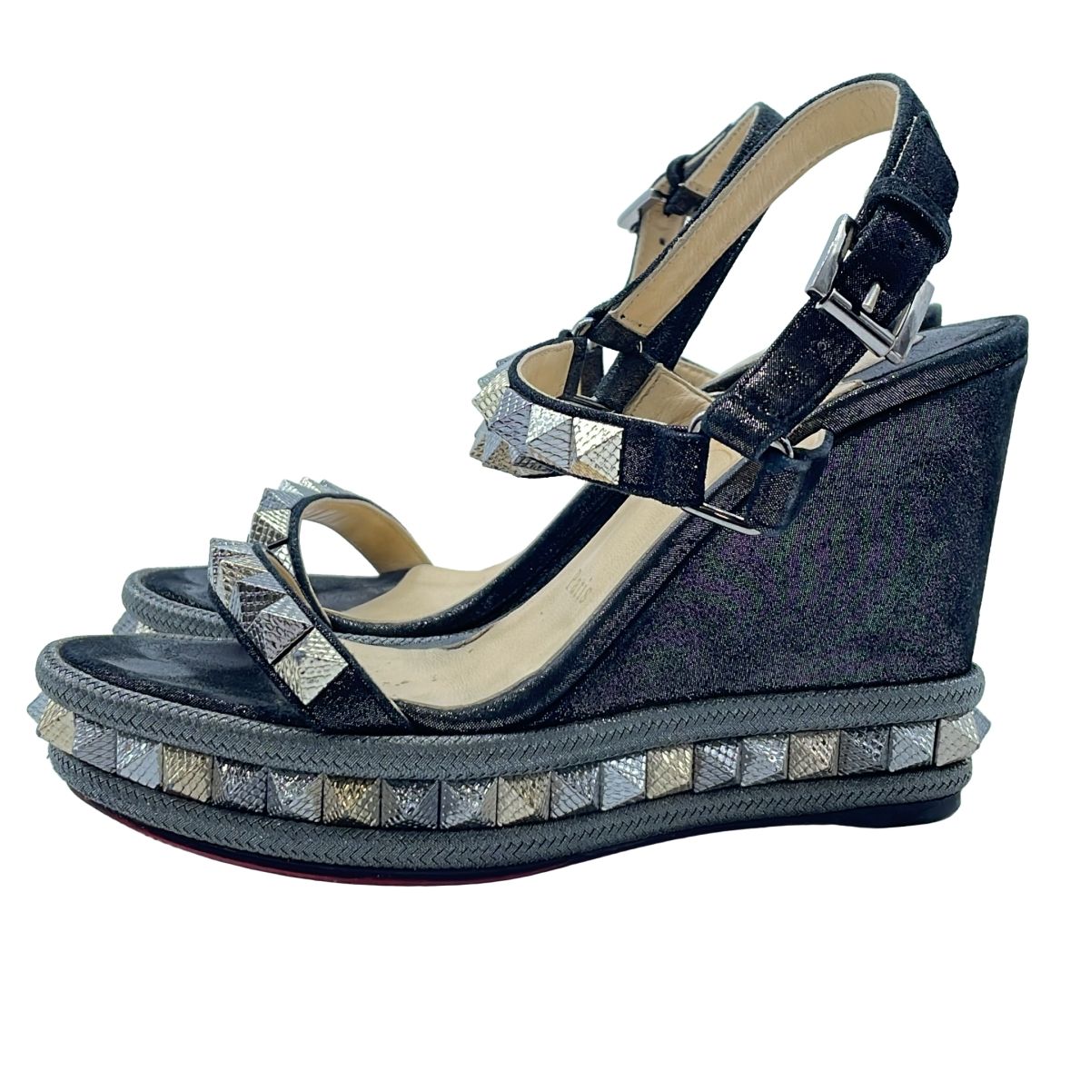 Christian Louboutin クリスチャンルブタン スタッズ ウェッジソール