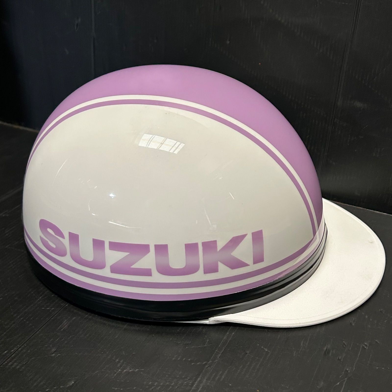 カスタムコルク半キャップ パステルパープル SUZUKI 新品 スズキ