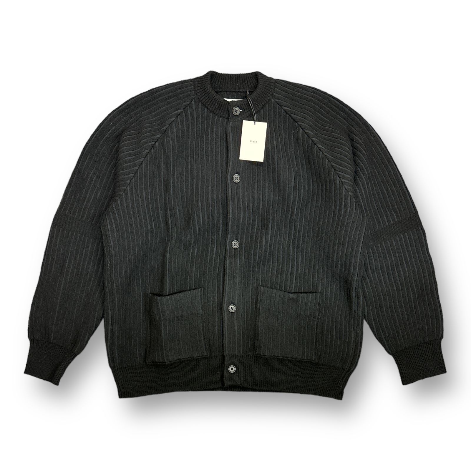 定価50600円 新品 stein THICK WALE RIB CREW NECK CARDIGAN リブ