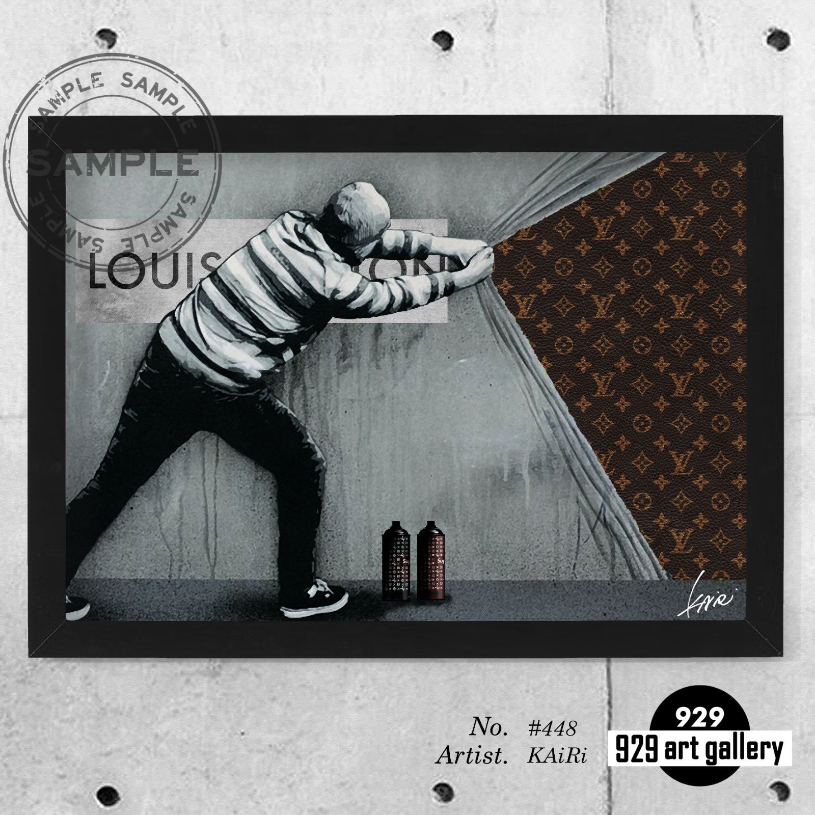 LOUIS VUITTON type☆A4額装済オマージュアートインテリアポスター#448