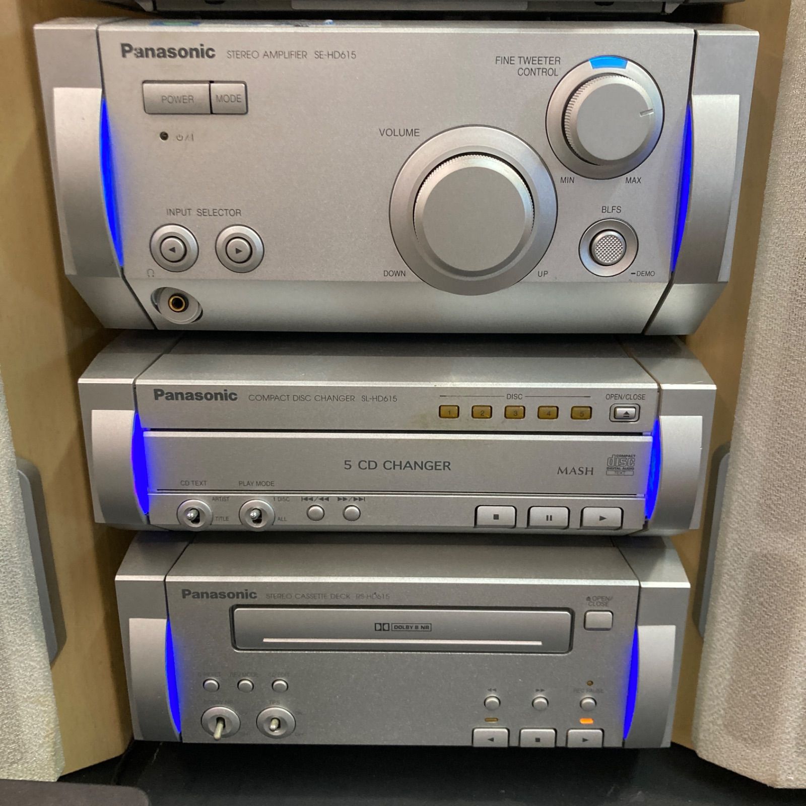 秀器！Panasonic CDコンポ SE-HD615他5CD-リモコン取説付き 秀器