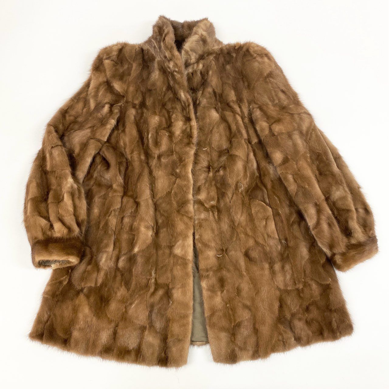 50j24 最高級毛皮 パステルミンク ミンクコート 毛皮コート セミロング