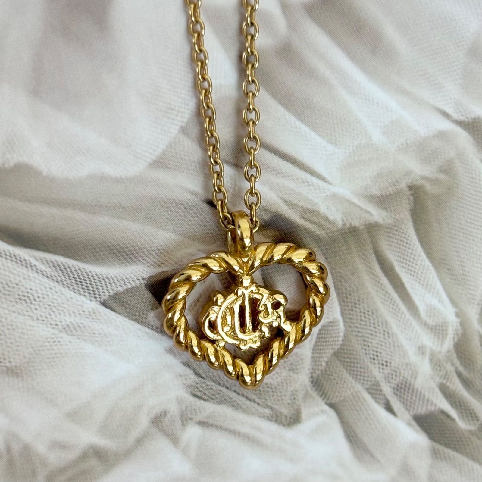 ディオール トロッター ハンドバック ハート型アクセサリー ベージュ