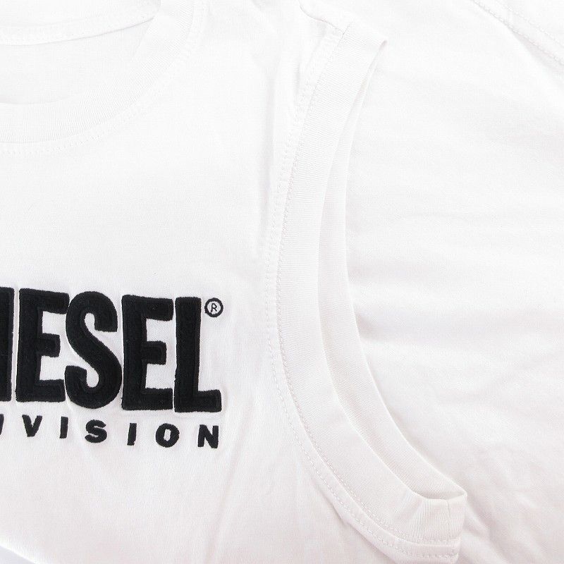 ディーゼル DIESEL T-Isco-Div タンクトップ クルーネック ロゴ S 白