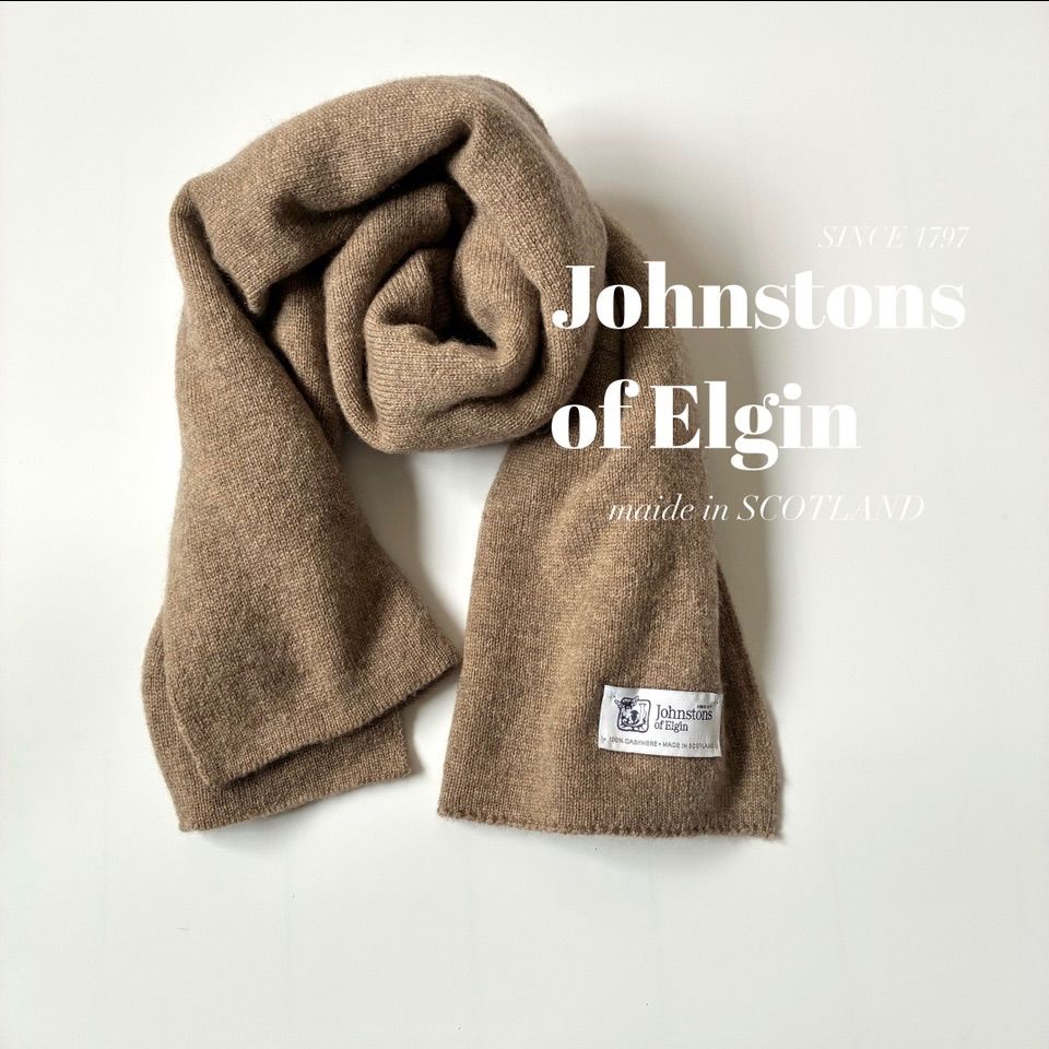 Johnstons of Elgin / カシミヤ100% ショートマフラー - メルカリ