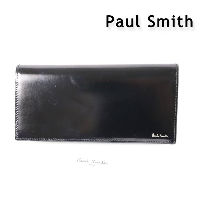 新品 Paul Smith ポールスミス コードバン 財布 かぶせ長財布 馬革